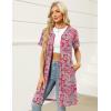 Ekouaer Women Zipper Robes Waffle Short Bathrobe Lightweight House Coat with Pockets Soft Nightgown S-3XL(Bright Paisley)