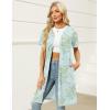 Ekouaer Women Zipper Robes Waffle Short Bathrobe Lightweight House Coat with Pockets Soft Nightgown S-3XL(Daisy Breeze)