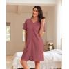 Ekouaer Women Zipper Robes Waffle Short Bathrobe Lightweight House Coat with Pockets Soft Nightgown S-3XL(Gray Purple)