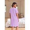 Ekouaer Women Zipper Robes Waffle Short Bathrobe Lightweight House Coat with Pockets Soft Nightgown S-3XL(Lavender)