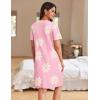 Ekouaer Women Zipper Robes Waffle Short Bathrobe Lightweight House Coat with Pockets Soft Nightgown S-3XL(Pink Floral)
