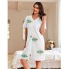 Ekouaer Women Zipper Robes Waffle Short Bathrobe Lightweight House Coat with Pockets Soft Nightgown S-3XL(Sun Eye Print)