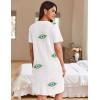Ekouaer Women Zipper Robes Waffle Short Bathrobe Lightweight House Coat with Pockets Soft Nightgown S-3XL(Sun Eye Print)