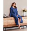 Ekouaer Women’s Flannel Robe Zipper Front Robes Full Length Bathrobe(S-XXL)(Dark Blue)