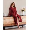 Ekouaer Women’s Flannel Robe Zipper Front Robes Full Length Bathrobe(S-XXL)(Dark Red)