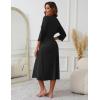 Ekouaer Women’s Knit Bathrobe Lace Kimono Robes with Pockets Full Length Lightweight Loungewear S-XXL(Black)