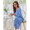 Ekouaer Women’s Long Sleeve Nightgown Full Length Sleepwear Long Sleepshirts Henley Sleep Dress S-4XL(A-a-sky Blue)