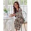 Ekouaer Women’s Long Sleeve Nightgown Full Length Sleepwear Long Sleepshirts Henley Sleep Dress S-4XL(A_brown Leopard Print)