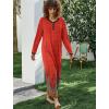 Ekouaer Women’s Long Sleeve Nightgown Full Length Sleepwear Long Sleepshirts Henley Sleep Dress S-4XL(C_red Peacock Feather)