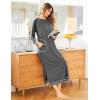 Ekouaer Women’s Nightshirt Long Sleeve Nightgown Round Neck Sleepwear Full Length Pajama Dress with Pockets Loungewear S-XXL(A-grey)