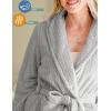 Ekouaer Women’s Robe Long Plush Soft Bathrobe Cozy Warm Robes Shawl Collar Sleepwear with Pockets(Deep Gray)