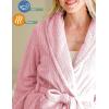 Ekouaer Women’s Robe Long Plush Soft Bathrobe Cozy Warm Robes Shawl Collar Sleepwear with Pockets(Deep Pink)