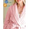 Ekouaer Women’s Robe Long Plush Soft Bathrobe Cozy Warm Robes Shawl Collar Sleepwear with Pockets(Pink)