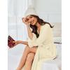 Ekouaer Women’s Robe Long Waffle Knit Bathrobe Lightweight Soft Kimono Robes Loungewear S-XXL(Beige)