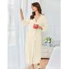 Ekouaer Women’s Robe Long Waffle Knit Bathrobe Lightweight Soft Kimono Robes Loungewear S-XXL(Beige)