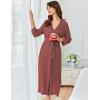 Ekouaer Women’s Robe Long Waffle Knit Bathrobe Lightweight Soft Kimono Robes Loungewear S-XXL(Big Waffle-gray Purple)
