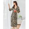 Ekouaer Women’s Robe Long Waffle Knit Bathrobe Lightweight Soft Kimono Robes Loungewear S-XXL(Big Waffle-leopard)