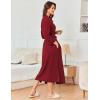 Ekouaer Women’s Robe Long Waffle Knit Bathrobe Lightweight Soft Kimono Robes Loungewear S-XXL(Big Waffle-wine Red)