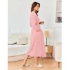 Ekouaer Women’s Robe Long Waffle Knit Bathrobe Lightweight Soft Kimono Robes Loungewear S-XXL(Light Pink)