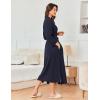 Ekouaer Women’s Robe Long Waffle Knit Bathrobe Lightweight Soft Kimono Robes Loungewear S-XXL(Navy Blue)