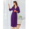 Ekouaer Women’s Robe Long Waffle Knit Bathrobe Lightweight Soft Kimono Robes Loungewear S-XXL(Purple)