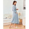 Ekouaer Women’s Robe Long Waffle Knit Bathrobe Lightweight Soft Kimono Robes Loungewear S-XXL(Small Waffle-light Blue)