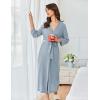 Ekouaer Women’s Robe Long Waffle Knit Bathrobe Lightweight Soft Kimono Robes Loungewear S-XXL(Small Waffle-light Blue)