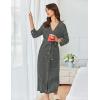 Ekouaer Women’s Robe Long Waffle Knit Bathrobe Lightweight Soft Kimono Robes Loungewear S-XXL(White Stripe)