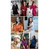 Ekouaer Women’s Satin Robe Silk Kimono Bathrobe Bridesmaid Wedding Bridal Party Robes 3/4 Bell Sleeve Sleepwear S-XXL(Coffee Brown)