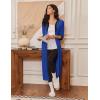 Ekouaer Women’s Zipper Robe 3/4 Sleeves Housecoat Full Length Nightgown Soft Loungewear Robe with Pockets S-3XL(Royal Blue)
