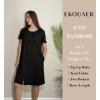 Ekouaer Womens’ Zipper Robe Short Sleeve Bathrobes Summer Sleepwear Soft Housecoat with Pockets Zip Up House Robes S-3XL(Black)