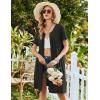 Ekouaer Womens’ Zipper Robe Short Sleeve Bathrobes Summer Sleepwear Soft Housecoat with Pockets Zip Up House Robes S-3XL(Black)