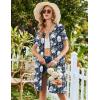 Ekouaer Womens’ Zipper Robe Short Sleeve Bathrobes Summer Sleepwear Soft Housecoat with Pockets Zip Up House Robes S-3XL(Floral Black)