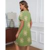 Ekouaer Womens’ Zipper Robe Short Sleeve Bathrobes Summer Sleepwear Soft Housecoat with Pockets Zip Up House Robes S-3XL(Floral Green)