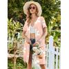 Ekouaer Womens’ Zipper Robe Short Sleeve Bathrobes Summer Sleepwear Soft Housecoat with Pockets Zip Up House Robes S-3XL(Floral Pink)