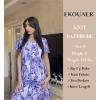 Ekouaer Womens’ Zipper Robe Short Sleeve Bathrobes Summer Sleepwear Soft Housecoat with Pockets Zip Up House Robes S-3XL(Floral Purple)