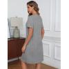 Ekouaer Womens’ Zipper Robe Short Sleeve Bathrobes Summer Sleepwear Soft Housecoat with Pockets Zip Up House Robes S-3XL(Medium Gray)