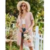 Ekouaer Womens’ Zipper Robe Short Sleeve Bathrobes Summer Sleepwear Soft Housecoat with Pockets Zip Up House Robes S-3XL(Misty Rose)