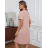 Ekouaer Womens’ Zipper Robe Short Sleeve Bathrobes Summer Sleepwear Soft Housecoat with Pockets Zip Up House Robes S-3XL(Misty Rose)