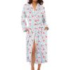 Ekouaer Kimono Robes for Women Long Lightweight Knit Bathrobe Shawl Soft Sleepwear Casual Ladies Loungewear S-XXL(Pink Leopard)