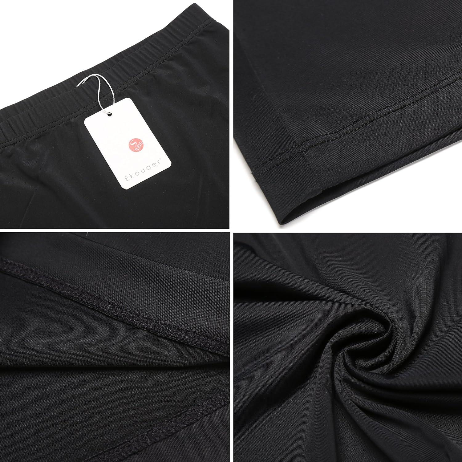 imageEkouaer Boyshort Panties Womens Soft Underwear Briefs Invisible Hipster 3 Pack Seamless Boxer Brief Panties SXXLAblack3 Pack