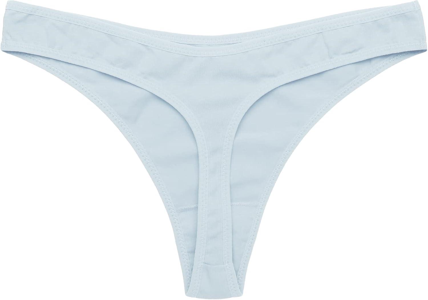 imageEkouaer Womens Thongs Invisible Panties No Show Seamless Low Waist Breathable GString Cotton Thongs 6 PackMulticolored 9 6 Pack