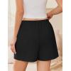 EKOUAER Womens Boxer Shorts Casual Lounge Summer Pants Y2K Beach Outfits with Pockets(Black)