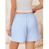 EKOUAER Womens Boxer Shorts Casual Lounge Summer Pants Y2K Beach Outfits with Pockets(Blue Striped)