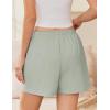EKOUAER Womens Boxer Shorts Casual Lounge Summer Pants Y2K Beach Outfits with Pockets(Light Green)