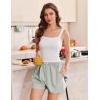 EKOUAER Womens Boxer Shorts Casual Lounge Summer Pants Y2K Beach Outfits with Pockets(Light Green)