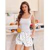 EKOUAER Womens Boxer Shorts Casual Lounge Summer Pants Y2K Beach Outfits with Pockets(White Pink Flower)