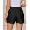 EKOUAER Womens Pajama Shorts Textured Casual Lounge Short Elastic Waist Pj Shorts Sweatsuits with Pockets 2026(Black)