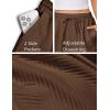 EKOUAER Womens Pajama Shorts Textured Casual Lounge Short Elastic Waist Pj Shorts Sweatsuits with Pockets 2026(Brown)