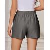 EKOUAER Womens Pajama Shorts Textured Casual Lounge Short Elastic Waist Pj Shorts Sweatsuits with Pockets 2026(Dark Grey)
